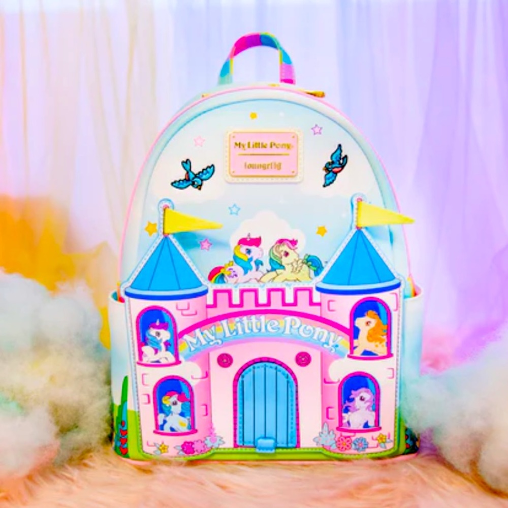 My Little Pony Mini Backpack. Loungefly. Hot Topic. 9 in X 10.5 X 4.5. New!